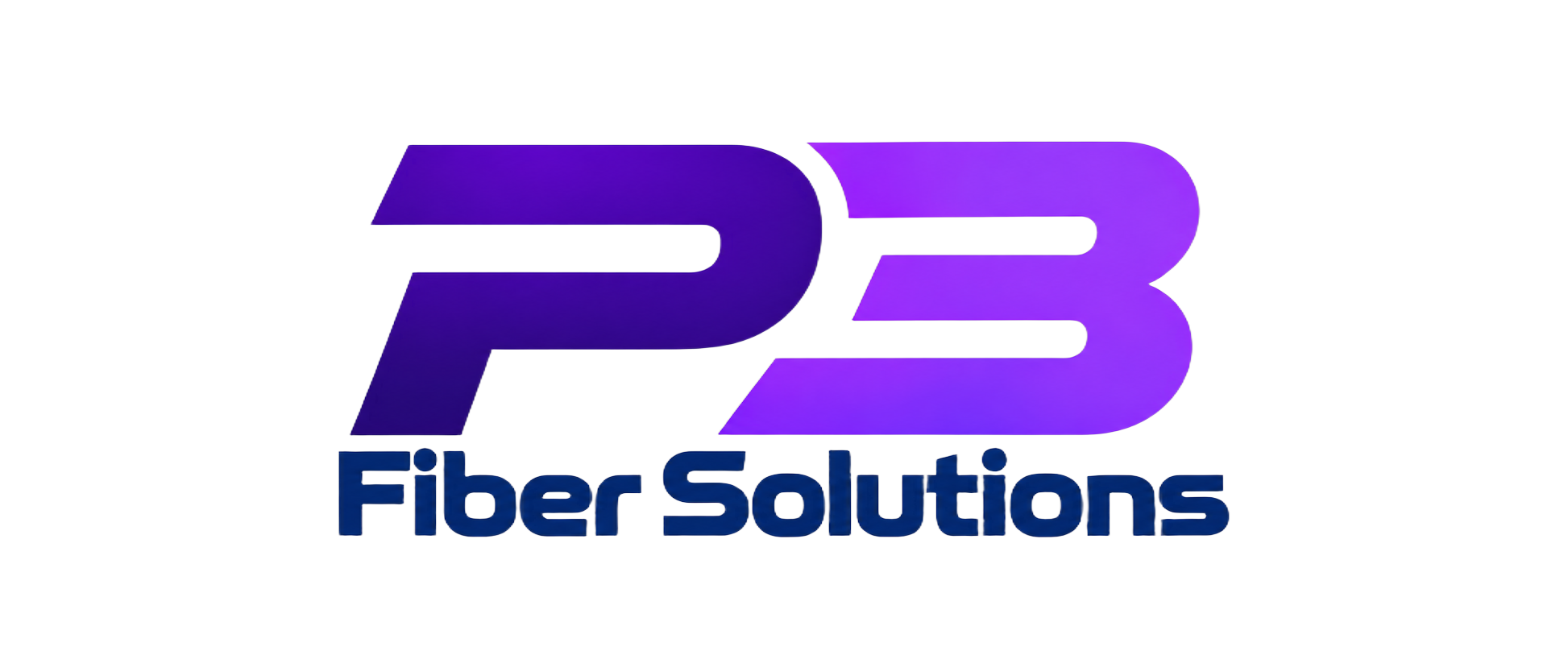 Remove the white background from this logo image, keeping only the P3 Fiber Solutions text and icon on a transparent background.
